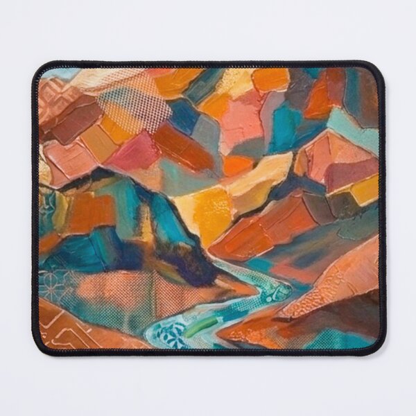Item preview, Terracotta-Teal Mountain View designed and sold by WeaveSphere.