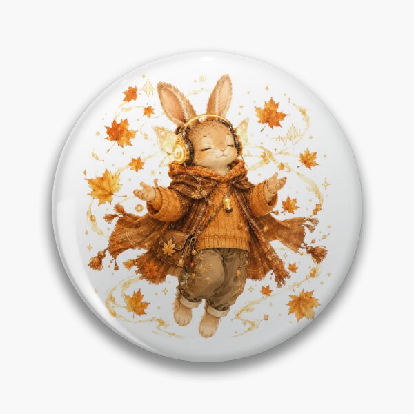 Item preview, Floating Bunny Listening To Music Steampunk Autumn Vibe designed and sold by AQUILAKREO.
