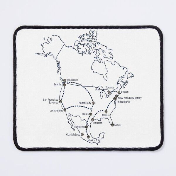 Item preview, 2026 Host Countries Soccer Map designed and sold by mo-carnival.