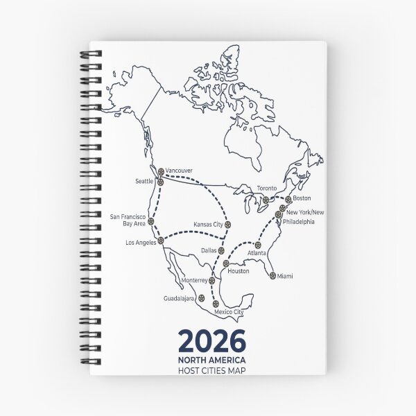 Item preview, 2026 Host Countries Soccer Map designed and sold by mo-carnival.