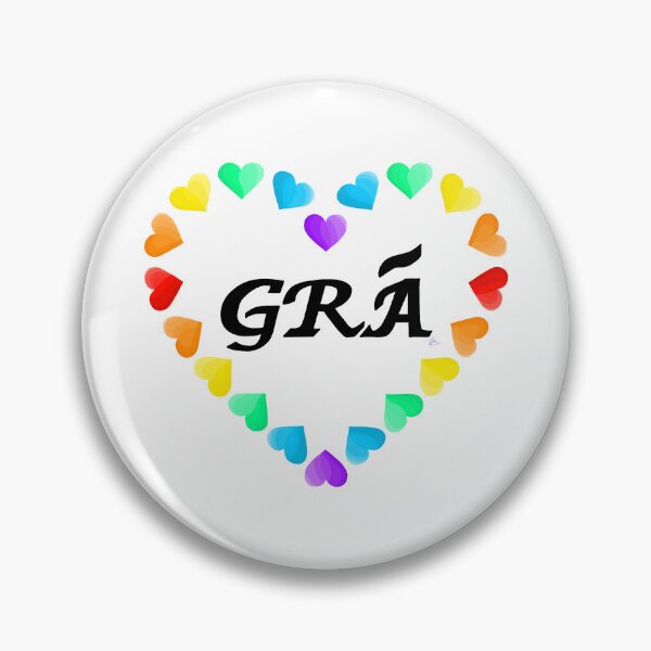Item preview, GRÁ: LOVE (as Gaeilge / in Irish) Heart of Hearts Rainbow designed and sold by BrokenIrish.