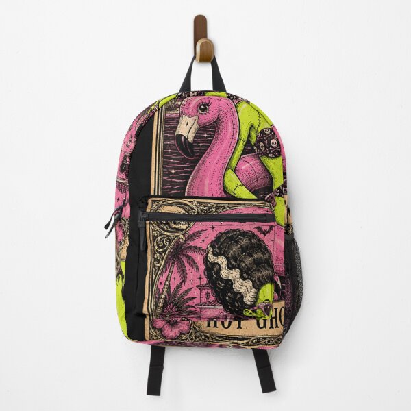 Item preview, Hot Ghoul Summer Gothic Monster Girl Flamingo Pool Halloween designed and sold by LittleNhutton.
