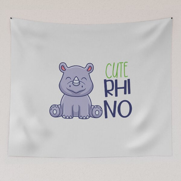 Item preview, cute rhino tee designed and sold by quickkaart.