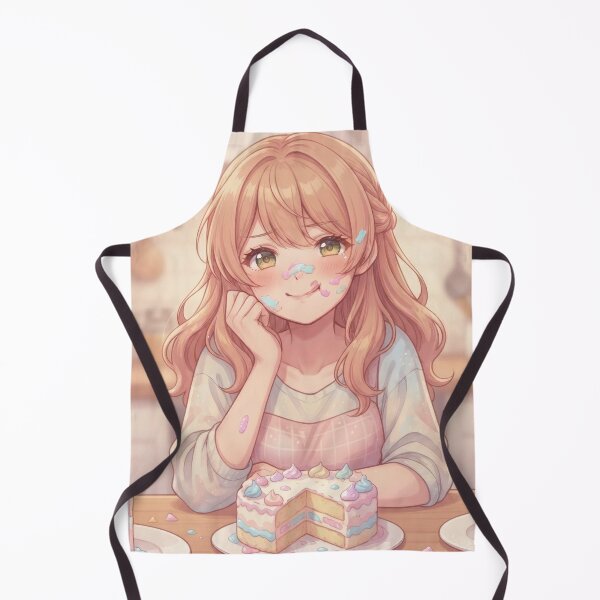 Item preview, Cute Girl Baking A Sweet Pastel Cake designed and sold by Azurart2.