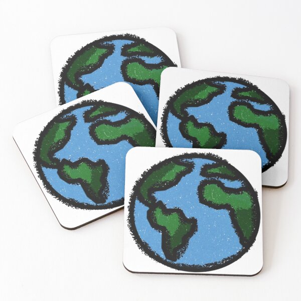 Item preview, Y2K Retro Crayon Earth - Hand-Drawn Grunge Planet Globe designed and sold by Kromatik.