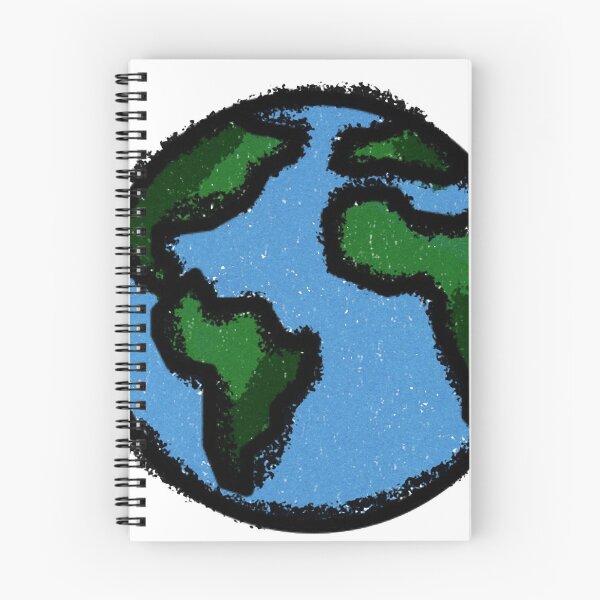 Item preview, Y2K Retro Crayon Earth - Hand-Drawn Grunge Planet Globe designed and sold by Kromatik.