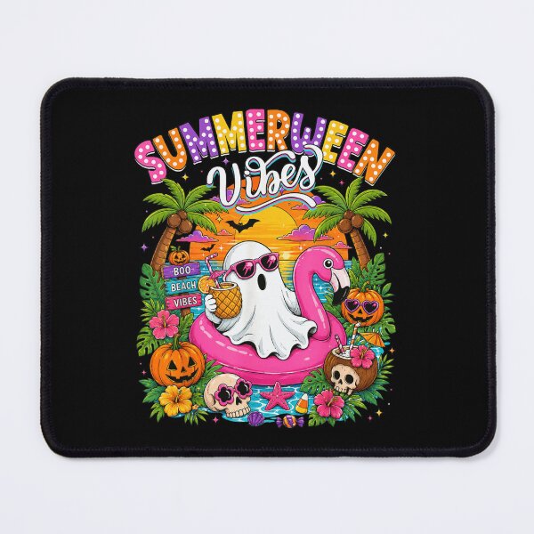 Item preview, Summerween Vibes Ghost Flamingo Float Tropical Beach Halloween designed and sold by LittleNhutton.