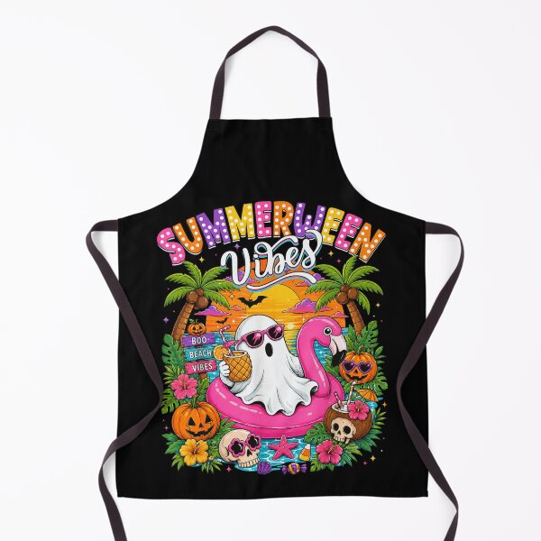 Item preview, Summerween Vibes Ghost Flamingo Float Tropical Beach Halloween designed and sold by LittleNhutton.