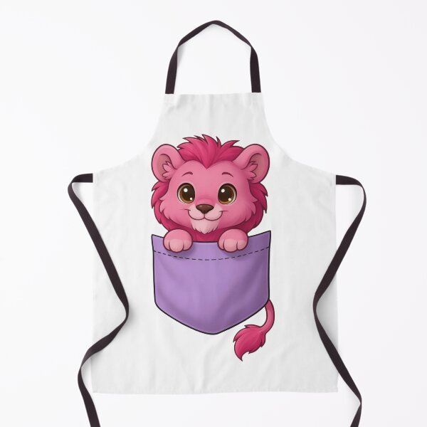 Item preview, Cute Pink Pocket Lion Cartoon designed and sold by ExploreAura Studio.