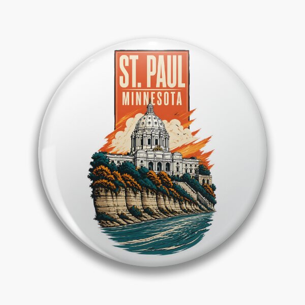 Item preview, St. Paul, Minnesota USA Vintage Travel Tourism Art designed and sold by TravelersGems.