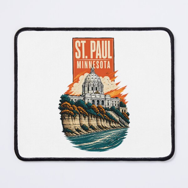 Item preview, St. Paul, Minnesota USA Vintage Travel Tourism Art designed and sold by TravelersGems.