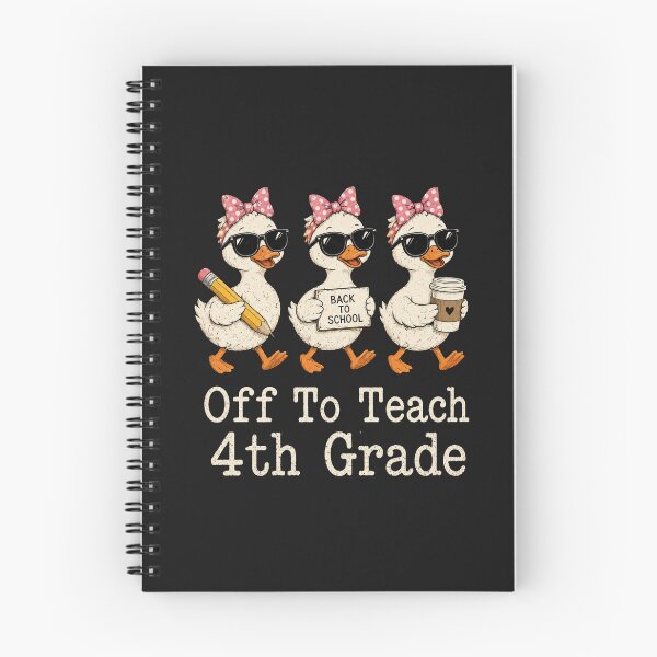 Item preview, Off to Teach 4th Grade Teacher Funny Back to School Goose designed and sold by faridman.