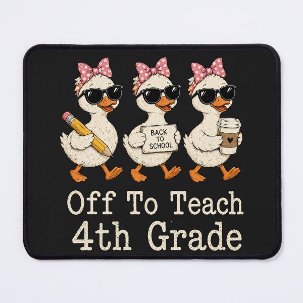 Item preview, Off to Teach 4th Grade Teacher Funny Back to School Goose designed and sold by faridman.
