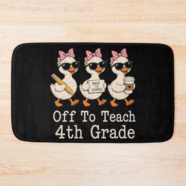 Item preview, Off to Teach 4th Grade Teacher Funny Back to School Goose designed and sold by faridman.