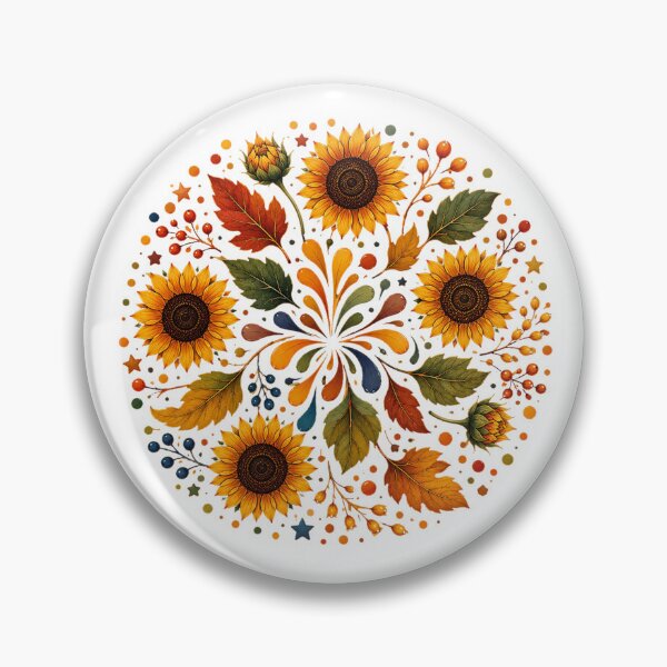 Item preview, Autumn Sunflower Mandala designed and sold by PetalGarden.