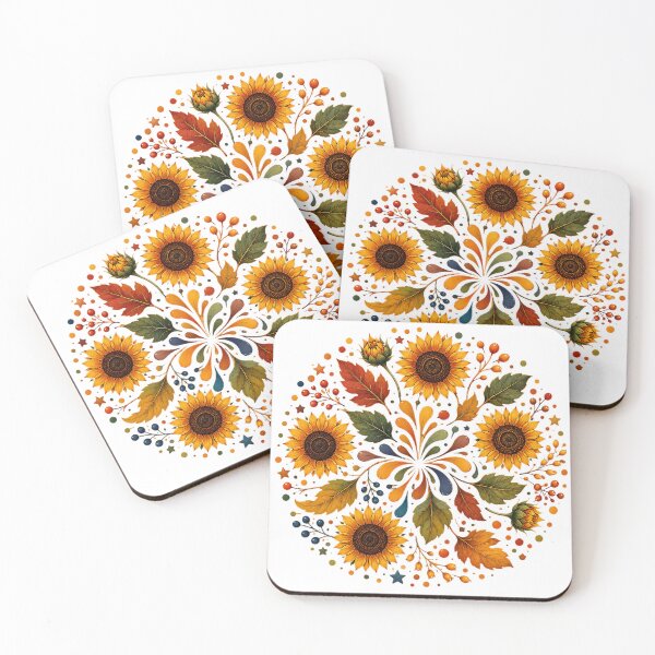 Item preview, Autumn Sunflower Mandala designed and sold by PetalGarden.