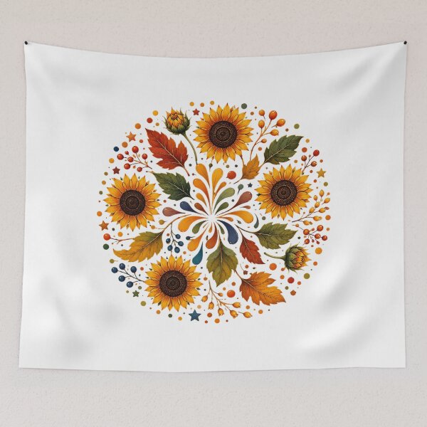 Item preview, Autumn Sunflower Mandala designed and sold by PetalGarden.