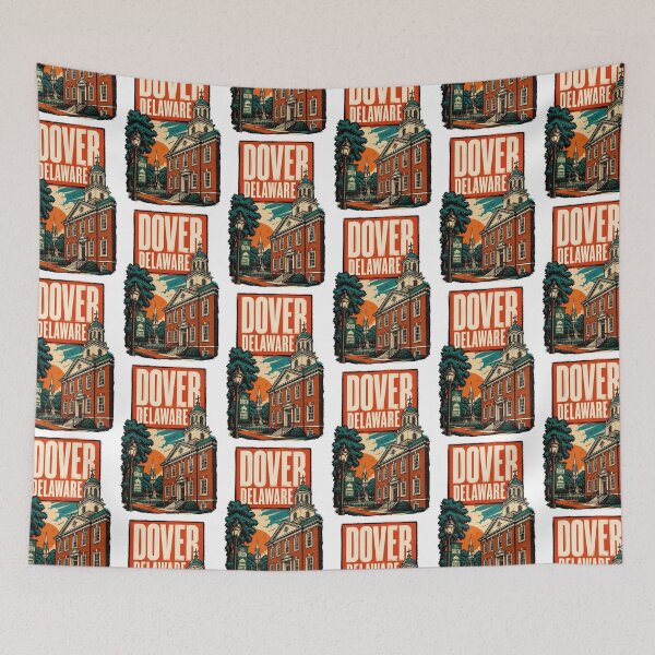 Item preview, Dover, Delaware, USA Vintage Travel Tourism Art designed and sold by TravelersGems.