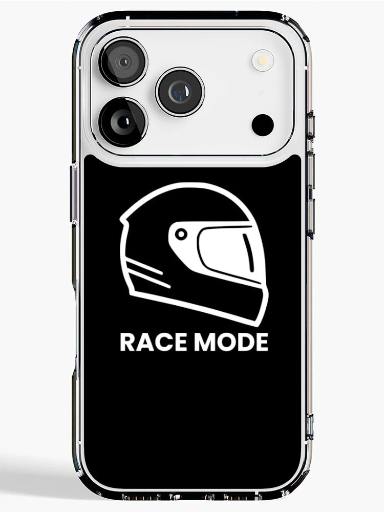 Thumbnail 1 of 5, iPhone Case, Race Mode - Minimalist Racing Helmet Design designed and sold by RageLine.