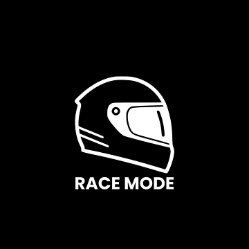 Artwork thumbnail,  Race Mode - Minimalist Racing Helmet Design by RageLine