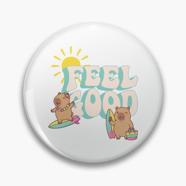 Item preview, Feel Good Capybara Surf – Cute Summer Beach Vibes | Kawaii capybara design designed and sold by CreativeLifeMe.