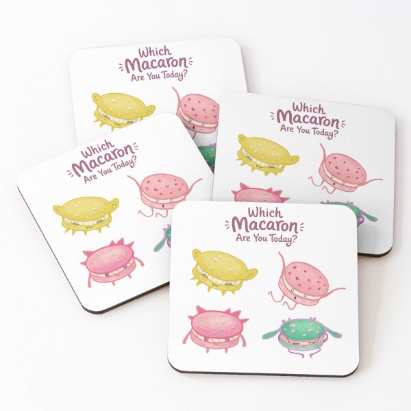 Item preview, Which Macaron Are You Today? Cute Mood Macaron Characters designed and sold by FaliushART.
