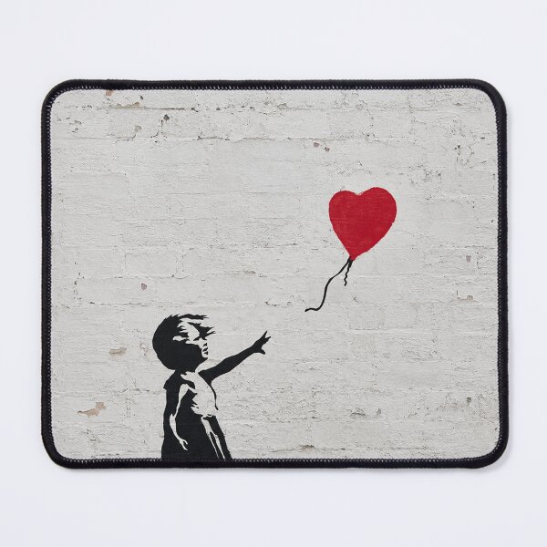 Item preview, Girl with Red Balloon – Vintage Stone Wall Graffiti designed and sold by LuluLeb.