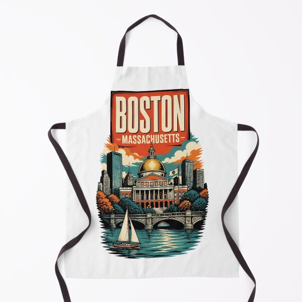 Item preview, Boston, Massachusetts, USA Vintage Travel Tourism Art designed and sold by TravelersGems.