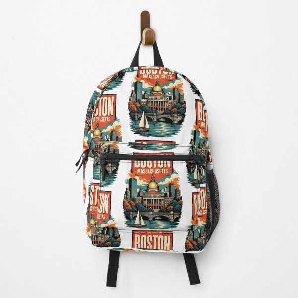 Item preview, Boston, Massachusetts, USA Vintage Travel Tourism Art designed and sold by TravelersGems.