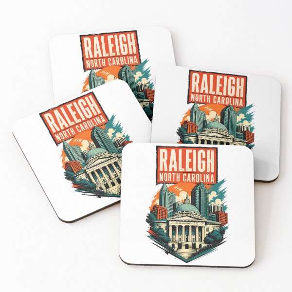 Item preview, Raleigh, North Carolina, USA Vintage Travel Tourism Art designed and sold by TravelersGems.