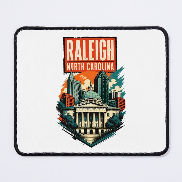 Item preview, Raleigh, North Carolina, USA Vintage Travel Tourism Art designed and sold by TravelersGems.