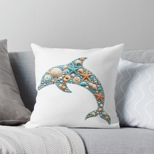 Item preview, Dolphin Silhouette Made of Seashells designed and sold by OTSC.