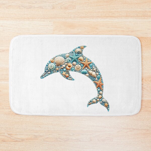 Item preview, Dolphin Silhouette Made of Seashells designed and sold by OTSC.