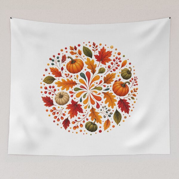 Item preview, Autumn Pumpkin Harvest Mandala designed and sold by PetalGarden.