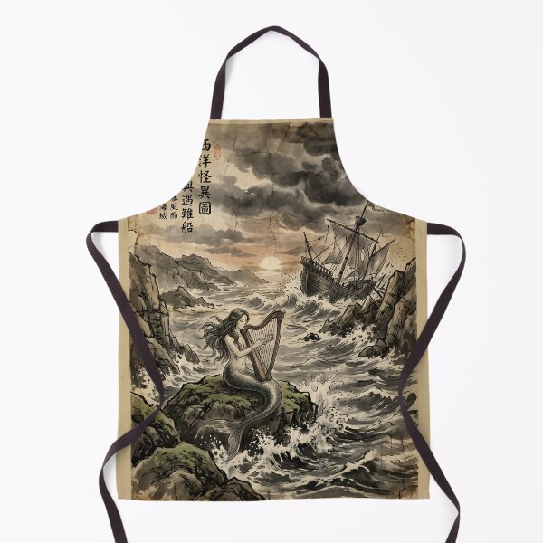 Item preview, The Siren’s Fatal Song Sumi-e Ink Wash designed and sold by DuckOddity.