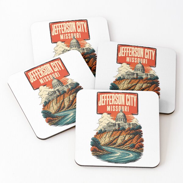Item preview, Jefferson City, Missouri, USA Vintage Travel Tourism Art designed and sold by TravelersGems.