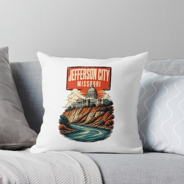 Item preview, Jefferson City, Missouri, USA Vintage Travel Tourism Art designed and sold by TravelersGems.