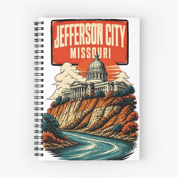 Item preview, Jefferson City, Missouri, USA Vintage Travel Tourism Art designed and sold by TravelersGems.