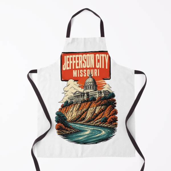 Item preview, Jefferson City, Missouri, USA Vintage Travel Tourism Art designed and sold by TravelersGems.
