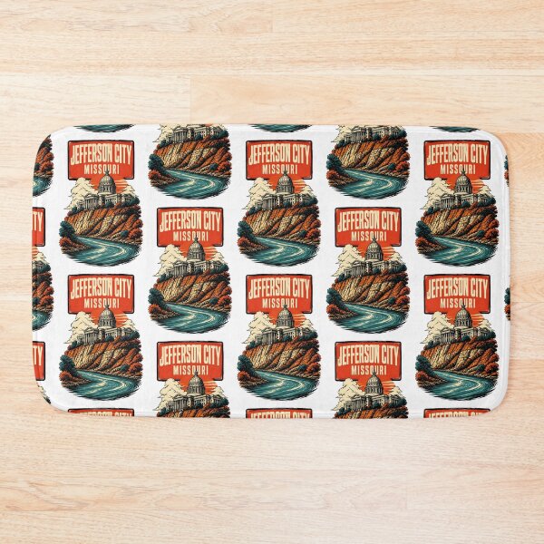 Item preview, Jefferson City, Missouri, USA Vintage Travel Tourism Art designed and sold by TravelersGems.
