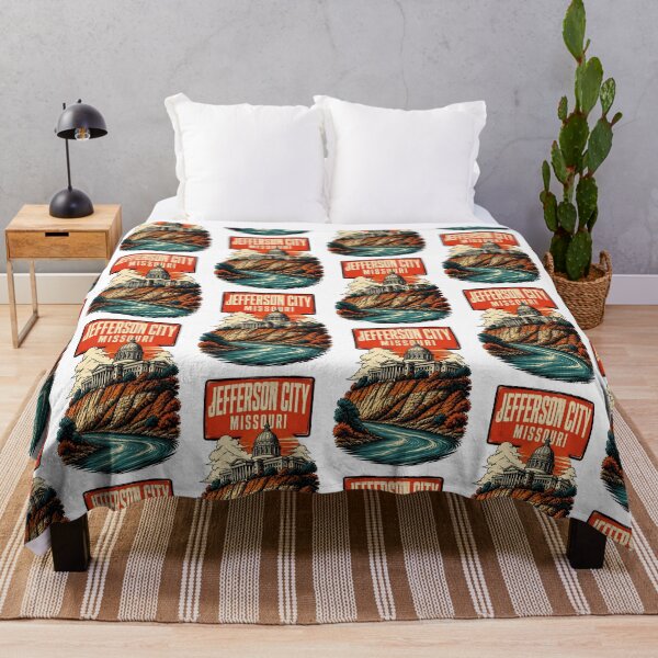 Item preview, Jefferson City, Missouri, USA Vintage Travel Tourism Art designed and sold by TravelersGems.