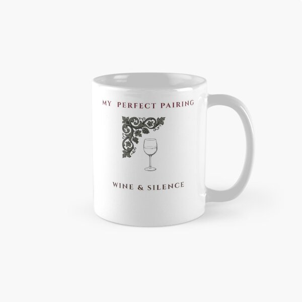 Artikelvorschau, Meine perfekte Kombination: Wein & Stille – Design für Vintage-Weinliebhaber entworfen und verkauft von WonderMugStudio.