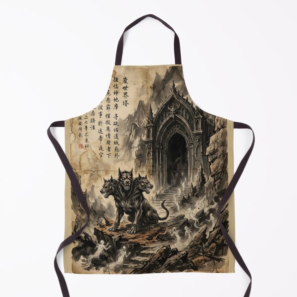 Item preview, Cerberus, Guardian of the Underworld Sumi-e Ink Wash designed and sold by DuckOddity.