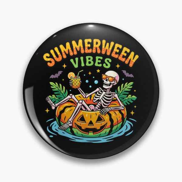 Item preview, Summerween Vibes Skeleton Pool Float Tropical Halloween Beach Party designed and sold by HarinDonreka.