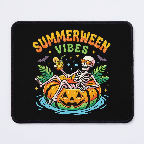 Item preview, Summerween Vibes Skeleton Pool Float Tropical Halloween Beach Party designed and sold by HarinDonreka.