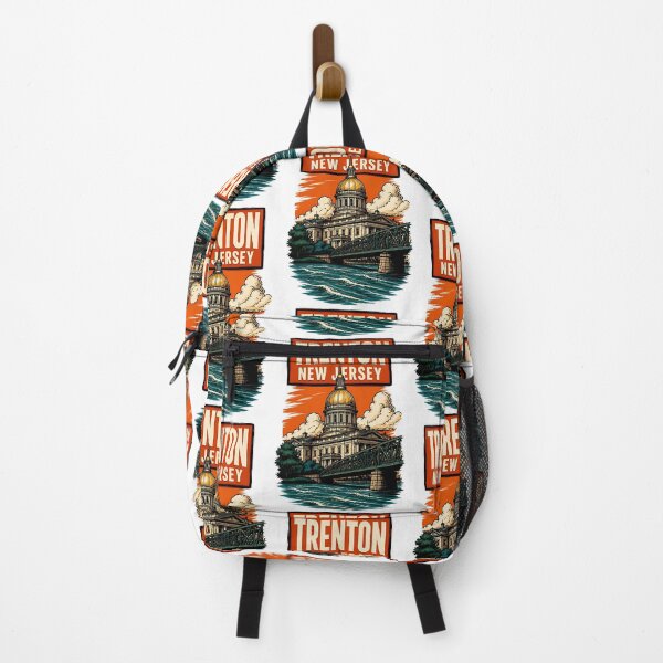 Item preview, Trenton, New Jersey, USA Vintage Travel Tourism Art designed and sold by TravelersGems.