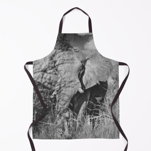Item preview, Elephant On Approach in Black and White designed and sold by Kay Brewer.