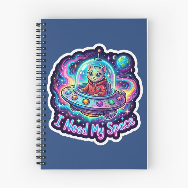 Item preview, I Need My Space Funny UFO ET Cat designed and sold by HAPPY HARBOR DESIGN .