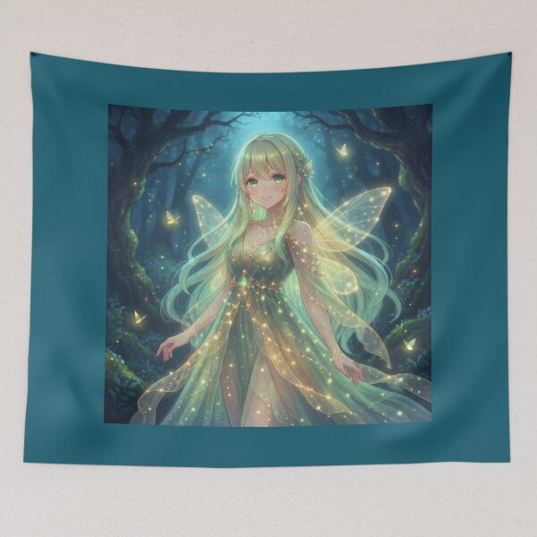 Item preview, Beautiful Enchanted Fairy In A Glowing Forest designed and sold by Azurart2.