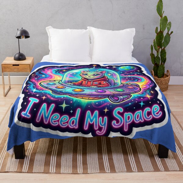 Item preview, I Need My Space Funny UFO ET Cat designed and sold by HAPPY HARBOR DESIGN .